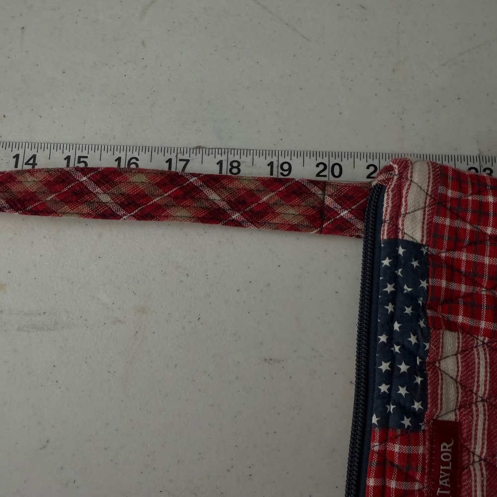Bella Taylor Quilted Patchwork Crossbody Bag Americana Red/WhiteBlue Stars Plaid - Picture 14 of 15